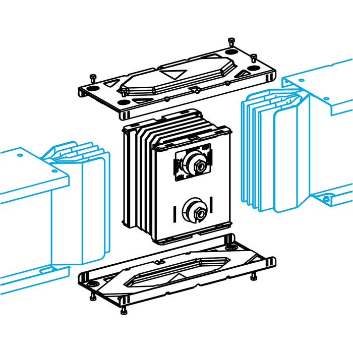 KTC4000YA4 Junction block, Canalis KTA, single reference, 4000A, copper conductors, 3L+N+PE