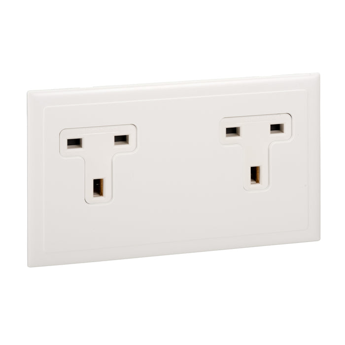 5961235 Thorsman - CYB-PU - socket outlet - twin - BS standard - white