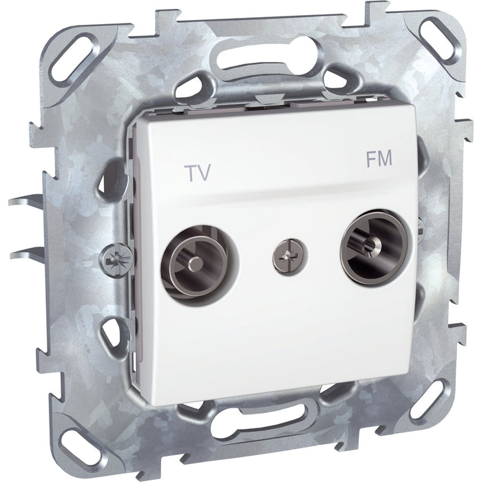 MGU50.452.18Z Unica - TV/FM socket (zamak) - terminal socket - white