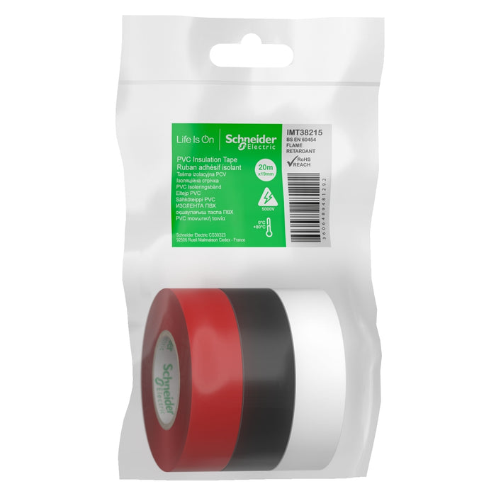 IMT38215 Thorsman - PVC INS. TAPE 19MMX20M - BDL3: RD BK WH