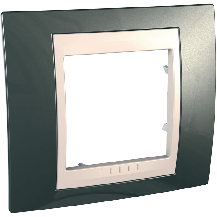 MGU6.002.524 Unica Plus - cover frame - 1 gang - light grey/ivory