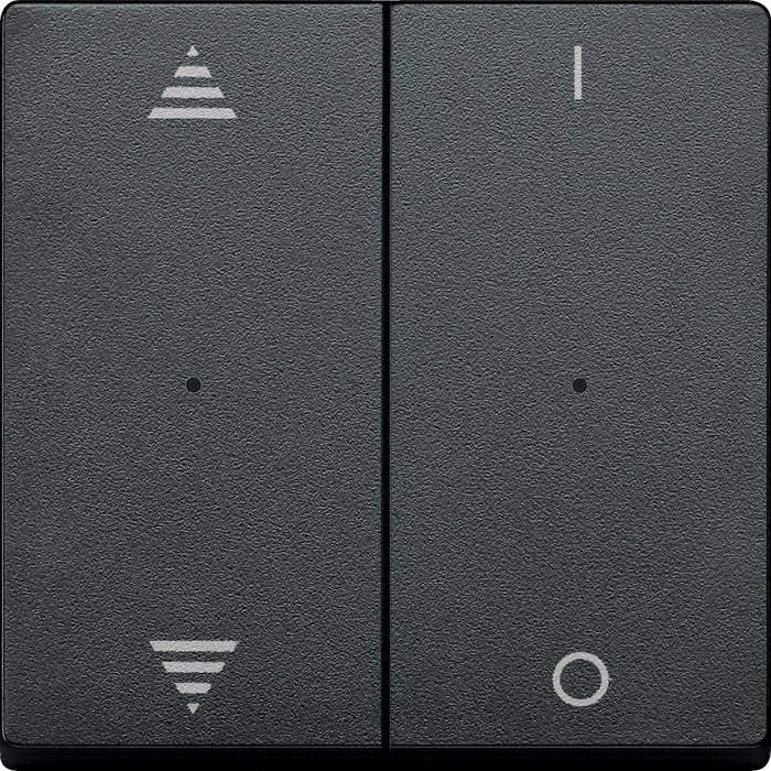 MTN625714 Rockers f. 2-gng pbutton module w. up/dwn arrw & 1/0 imp., anthracite, System M