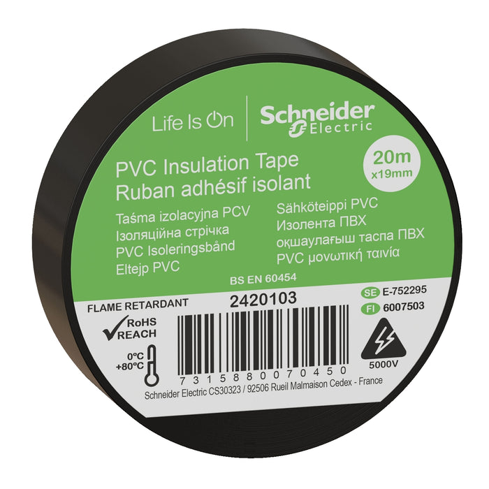 2420103 Thorsman - insulation tape - 19 mm x 20 m - black - set of 8