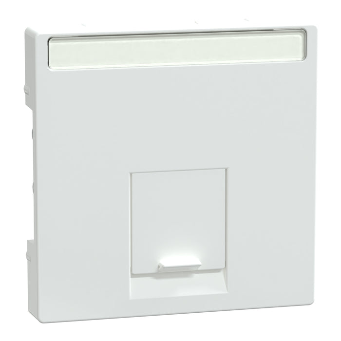 MTN469825 Cover plate, Merten System M, with label for data socket, active white