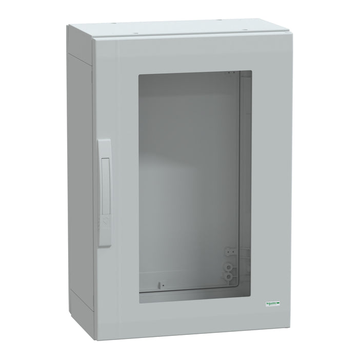 NSYPLA753TG Floor standing polyester enclosure, Thalassa PLA, glazed door, completely sealed, 750x500x320mm, IP65, IK08