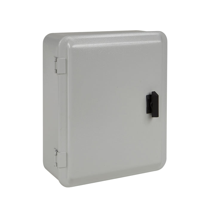 NSYDBN3025D Metal industrial box - low plain cover - hinge - H307xW257xD116 - IP55 - grey