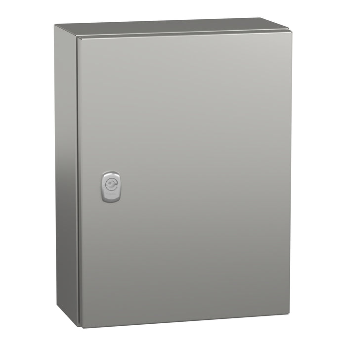 NSYS3X4315H Wall mounted enclosure, Spacial S3X, stainless steel 316L, plain door, 400x300x150mm, IP66