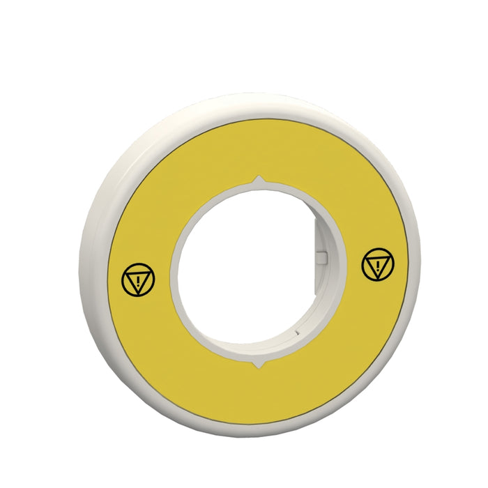 ZBY9W2B140 Harmony, Illuminated ring Ø60, plastic, yellow, red fixed integral LED, unmarked, 24 V AC/DC