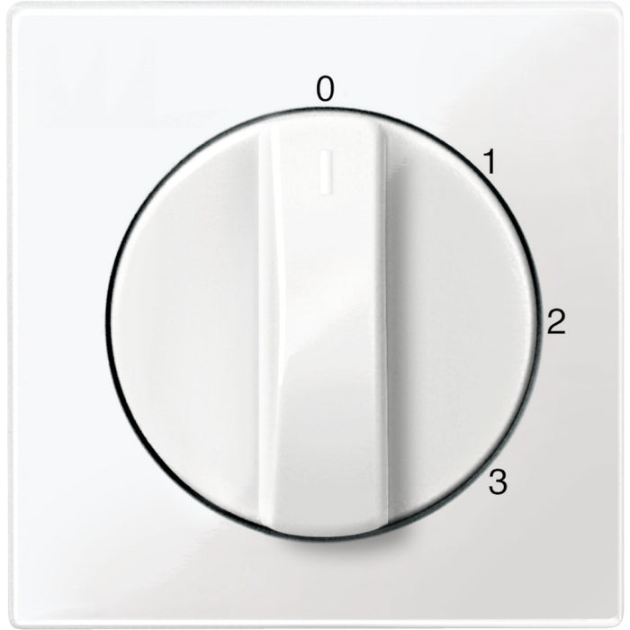 MTN567219 Central plate, Merten System M, for three-step rotary switch, glossy, polar white