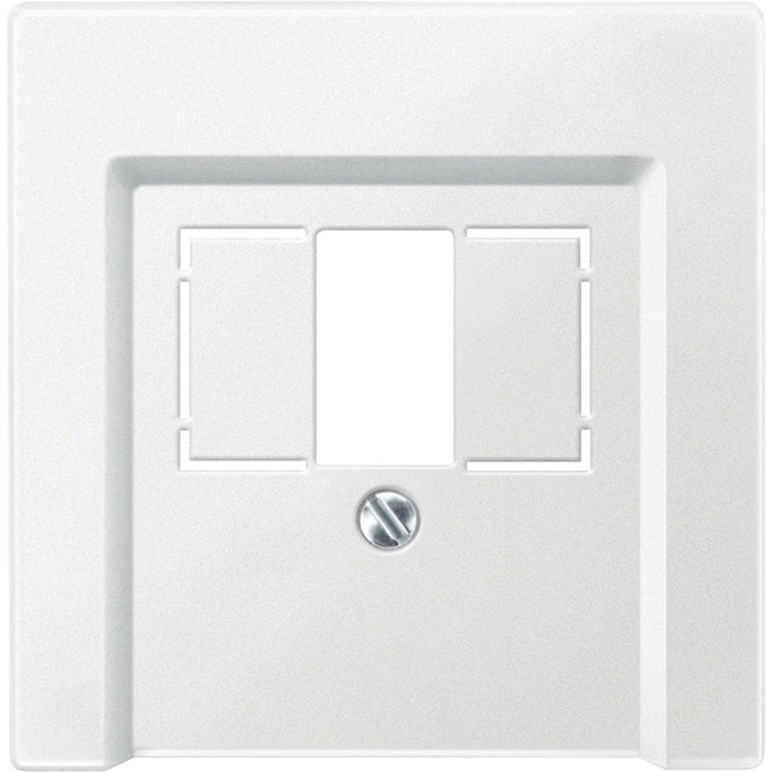 MTN297919 Central plate with square opening, polar white, System M