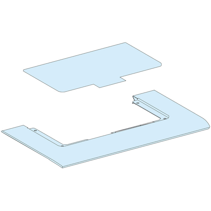 LVS08884 Roof plate, PrismaSeT G, for enclosure W 300mm, IP30, metal plate with plastic gland plates