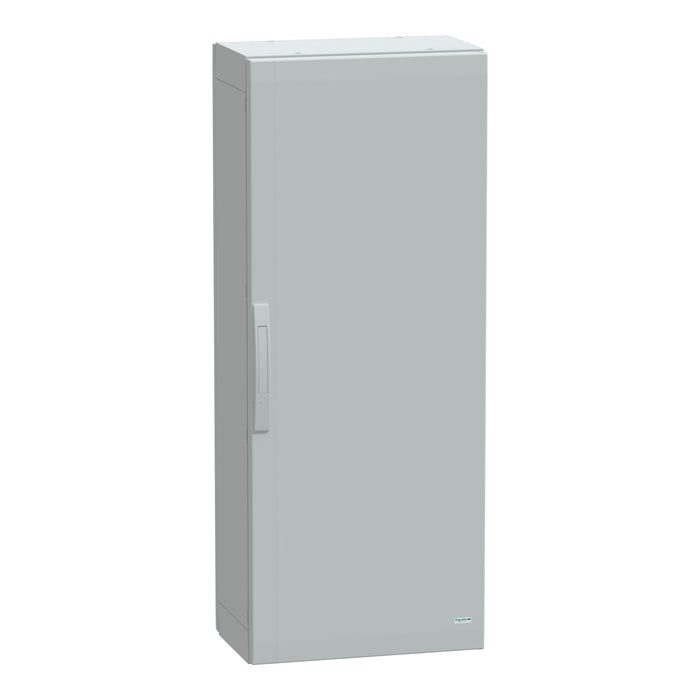 NSYPLA1253G Floor standing polyester enclosure, Thalassa PLA, plain door, completely sealed, 1250x500x320mm, IP65, IK10