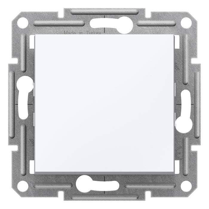 EPH0470121 Asfora - 1pole 2way switch -10AX screwless, white wo frame