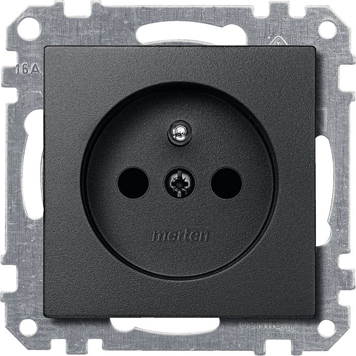 MTN284314 Socket-outlet insert with earthing pin and shutter, anthracite, System M