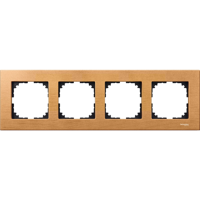 MTN4054-3470 Cover frame, Merten M-Elegance wood, 4 gangs, beech