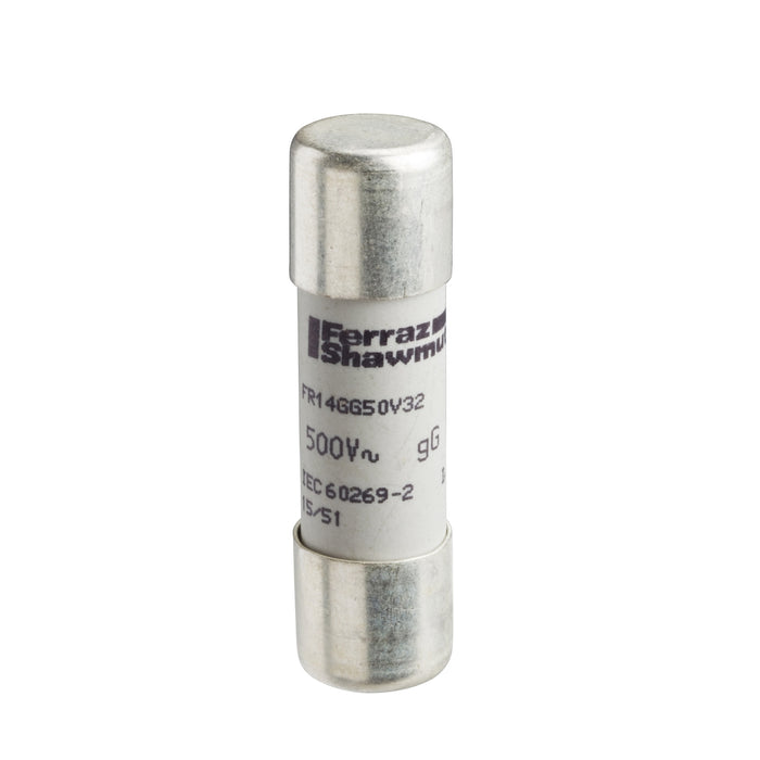 DF2EN04 NFC cartridge fuses, Tesys GS, cylindrical 14 mm x 51 mm, fuse type gG, 500 VAC, 4 A, without striker