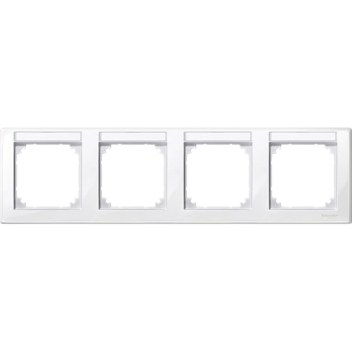 MTN471419 Cover frame, Merten M-Smart, 4 gangs, polar white