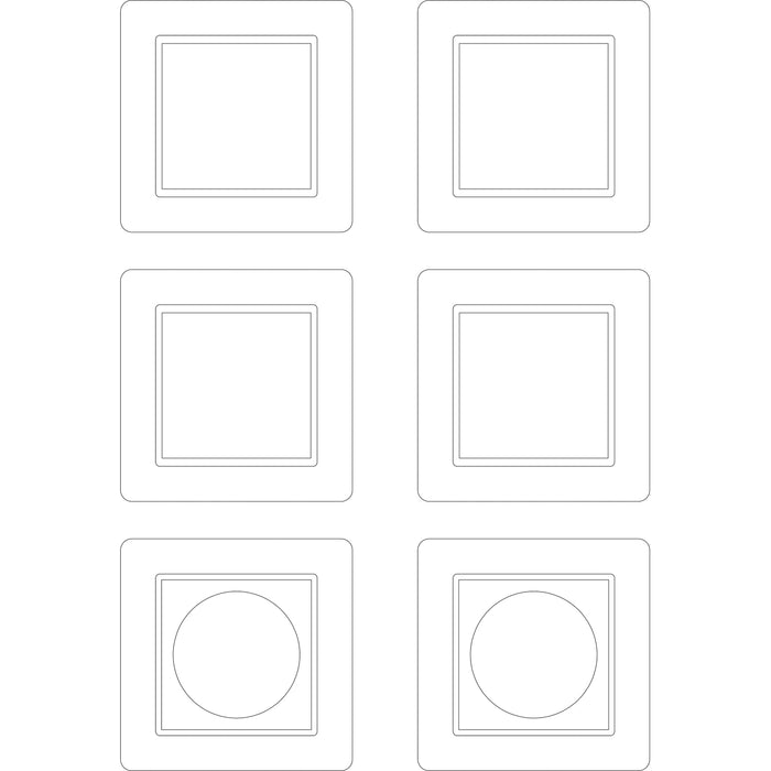 MTN4061-3500 Labelling sheets for 1 gang frame, System M