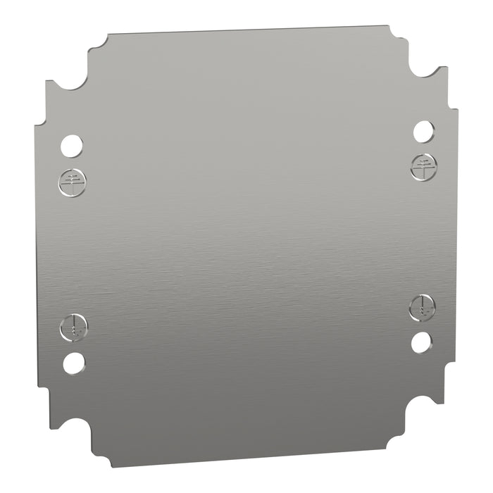 NSYMM22 Plain mounting plate H200xW200mm made of galvanised sheet steel