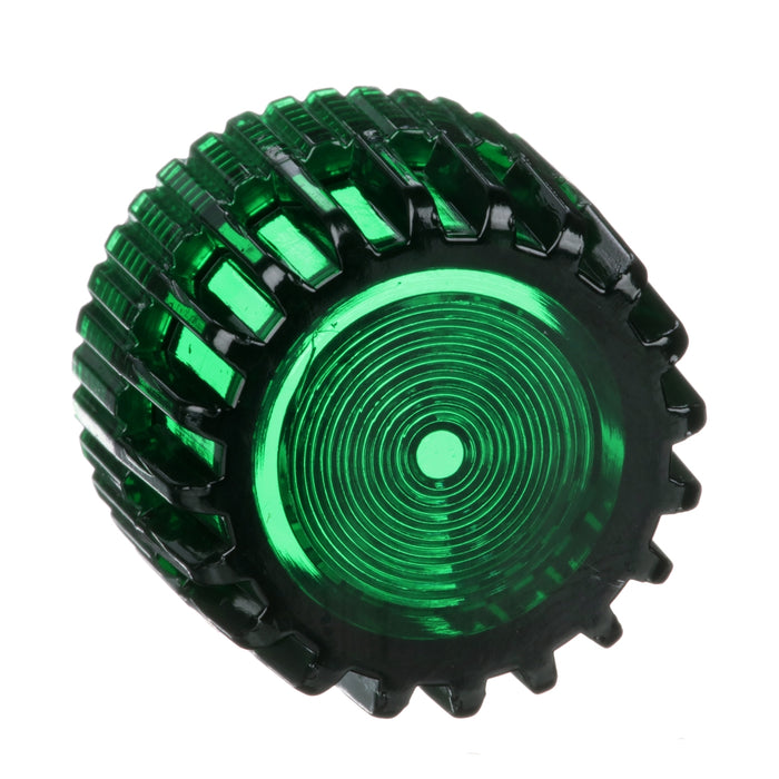 9001G7 Cap, Harmony 9001K, Harmony 9001SK, polycarbonate, green, grooved lens, 30 mm, for illuminated push-button