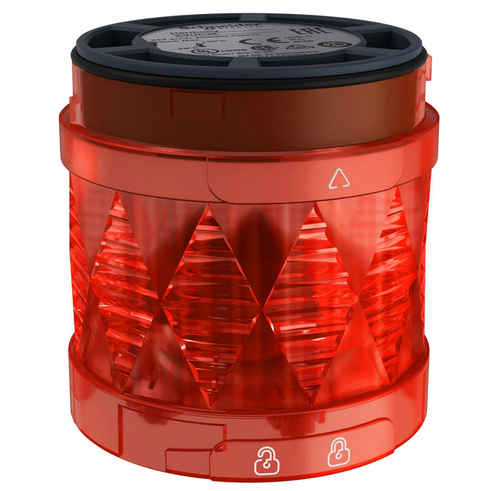 XVUC24 Harmony XVU, Illuminated LED unit for modular tower lights, red, Ø60, steady, IP65, 24 V AC/DC