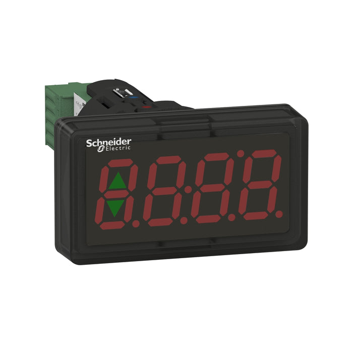 XBH1AA0R4 Harmony XB5, Digital panel meter, plastic, black, Ø22, 4 digit red LED display, 4...20 mA input