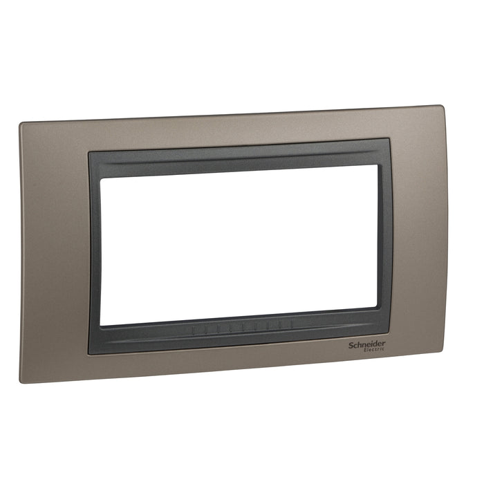 MGU66.104.296 Unica Top - cover frame - 4 modules - onyx copper/graphite