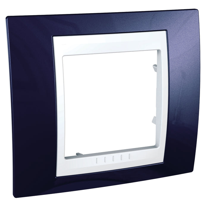 MGU6.002.842 Unica Plus - cover frame - 1 gang - indigo blue/white