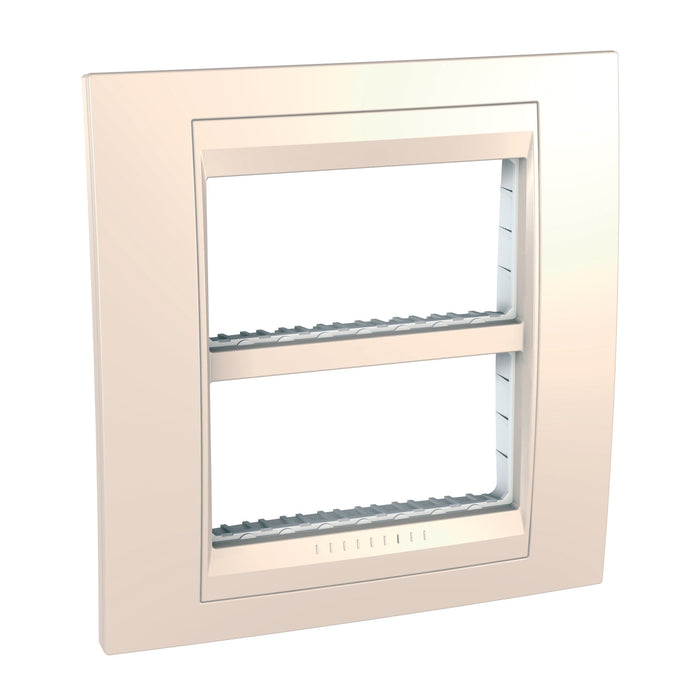 MGU48.424.25 Unica Plus - marco de cubierta (marco fijo) - 2 módulos (H) - 2x4 m - marfil/marfil
