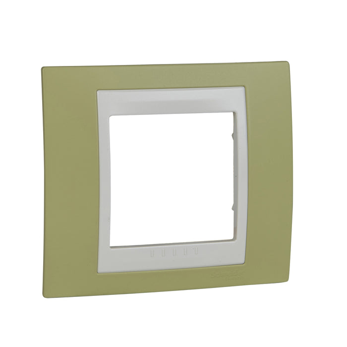 MGU6.002.563 Unica Plus - cover frame - 1 gang - apple green/ivory