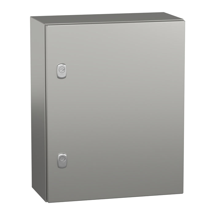 NSYS3X5420H Wall mounted enclosure, Spacial S3X, stainless steel 316L, plain door, 500x400x200mm, IP66