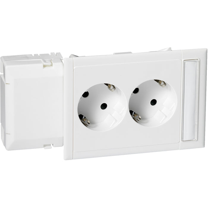 5940044 Thorsman - CYB-PS - socket outlet - double slave adaptor - 37° - white NCS