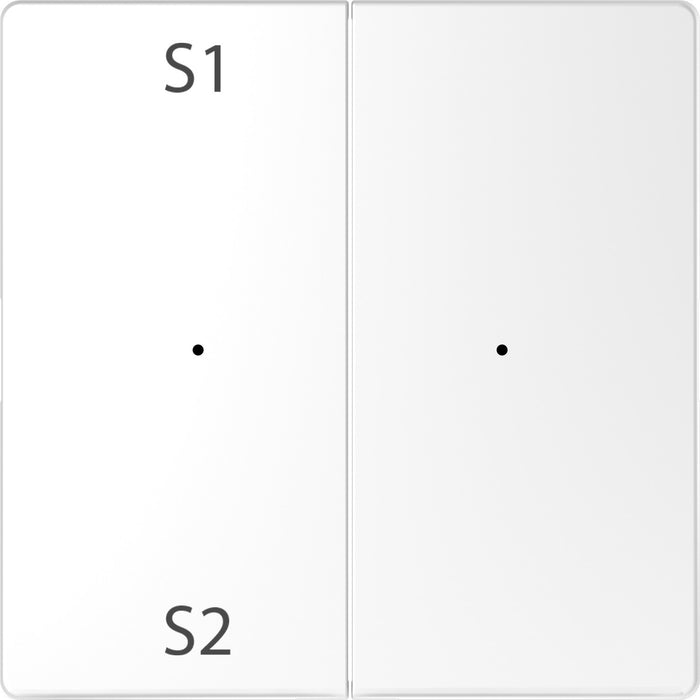 MTN5226-6035 Rocker, Merten System Design, for 2-gng pbutton module (scene 1/2, blank), lotus white