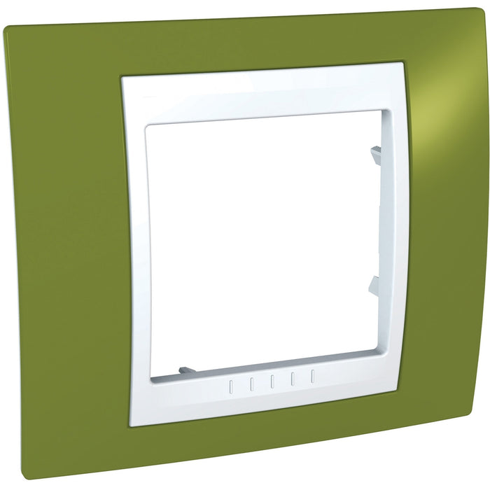 MGU6.002.866 Unica Plus - cover frame - 1 gang - pistachio/white