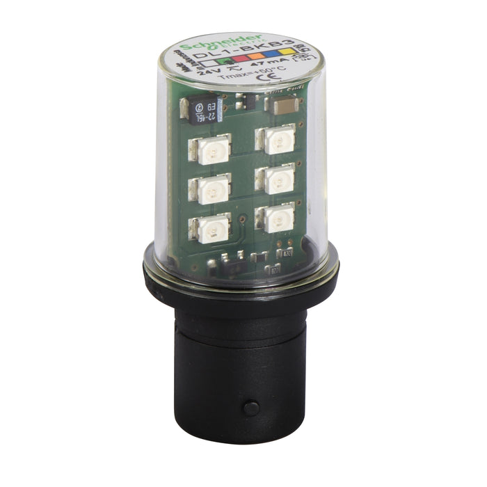 DL1BKB3 LED bulb, Harmony XVB, BA15d, green, flashing signaling type, 24V AC/DC