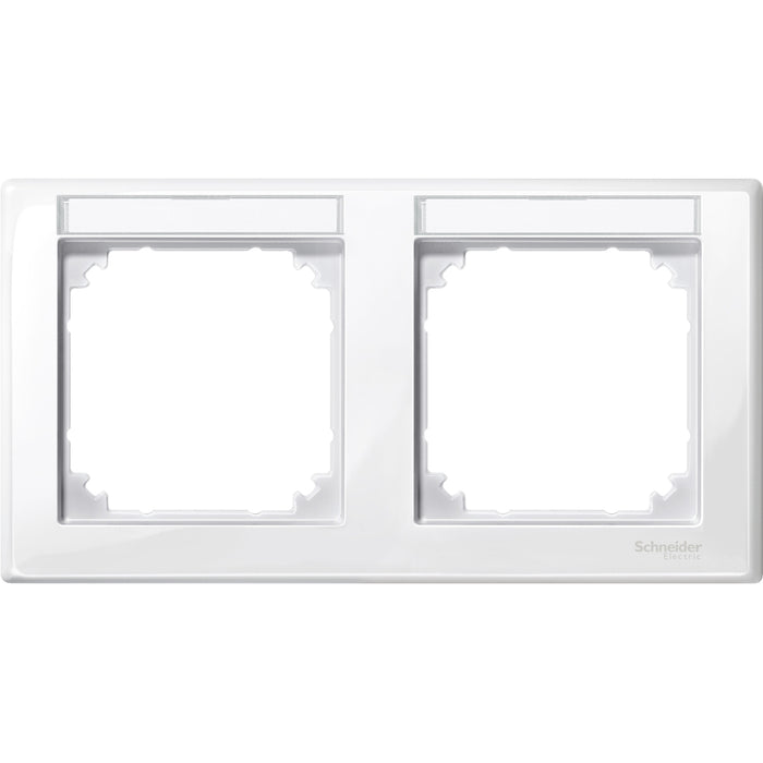 MTN471219 Cover frame, Merten M-Smart, 2 gangs, polar white