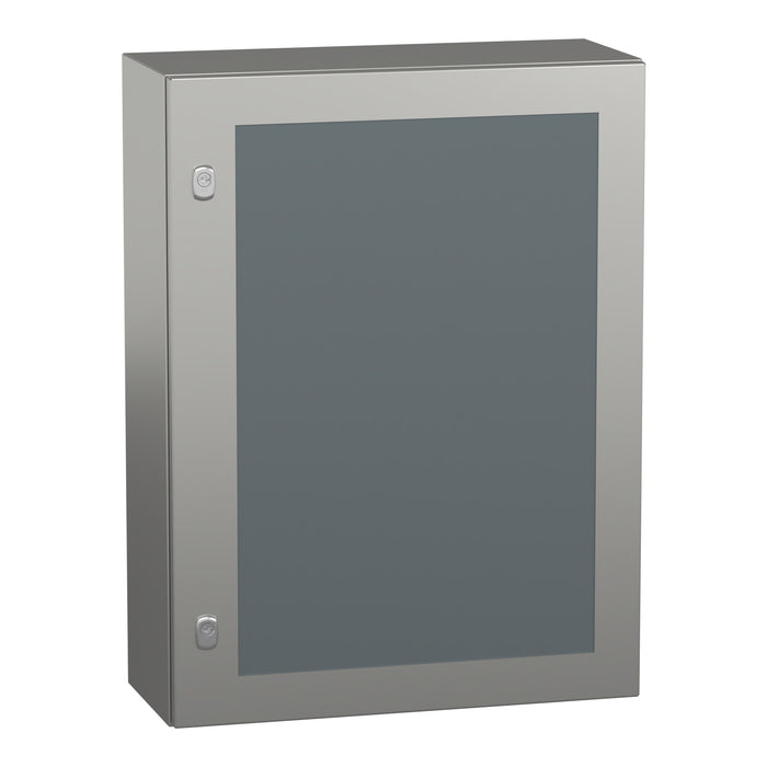 NSYS3X8625T Wall mounted enclosure, Spacial S3X, stainless steel 304L, glazed door, 800x600x250mm, IP66