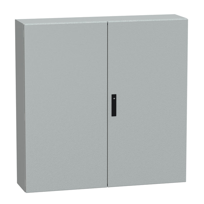 NSYCRNG1212300D Spacial CRNG tspt 2 pl. door w/o mount.plate.H1200xW1200xD300.IP55 IK10 RAL7035