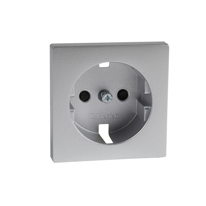 MTN2330-0460 Central plate for SCHUKO socket-outlet insert, shutter, aluminium, System M