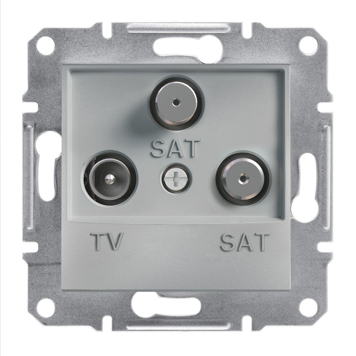 EPH3600161 Asfora,TV-SAT-SAT ending socket, 1dB, aluminium