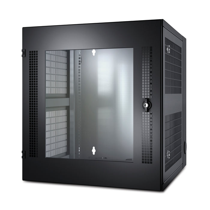 AR100 APC NetShelter 13U Wallmount Rack Cabinet Glass Door Double Hinged Server Depth