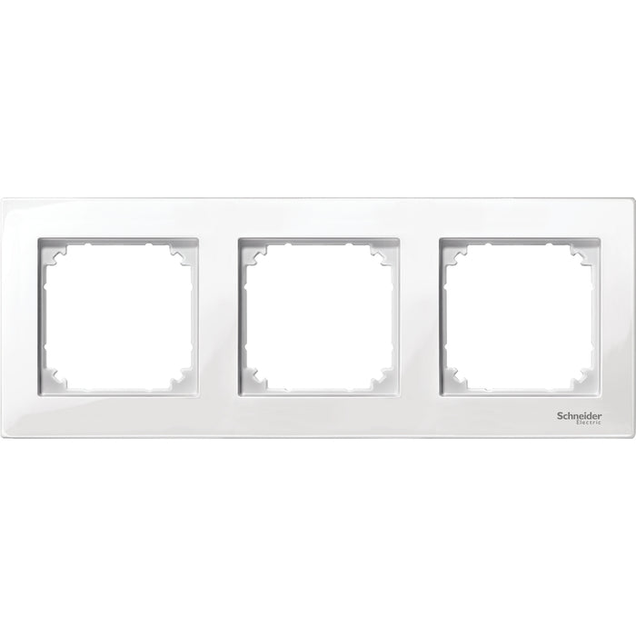 MTN515319 Cover frame, Merten M-Plan, 3 gangs, polar white