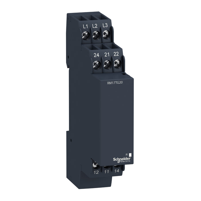 RM17TG20 Relé de control de alimentación modular trifásico, Harmony, 5A, 2CO, 208...440V AC