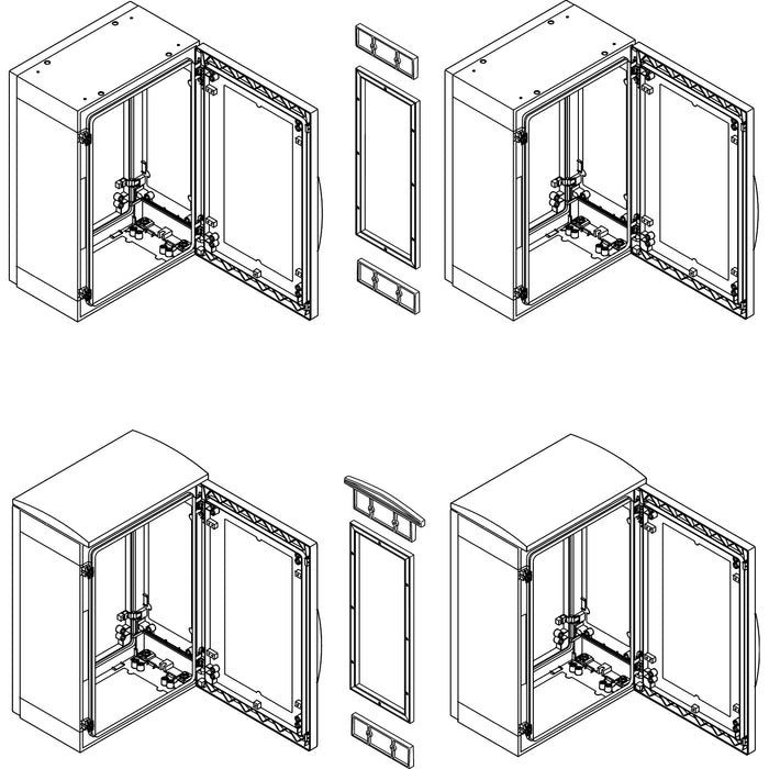 NSYSUPLA4TG Additional aesthetic trim kit for coupling versPLAT or PLAZT with canopy D420mm