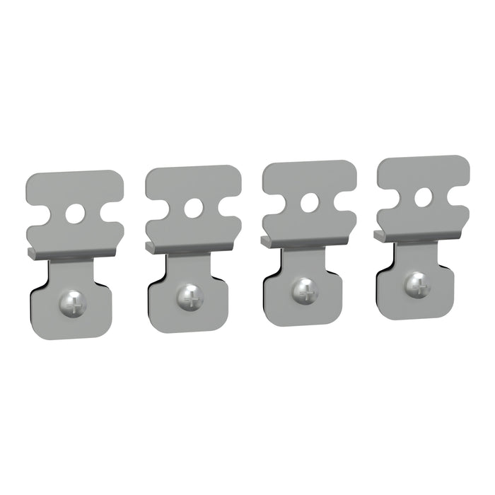 NSYAEFPFSB Set of 4 wall fixing lugs, made of steel. For Spacial SBM boxes