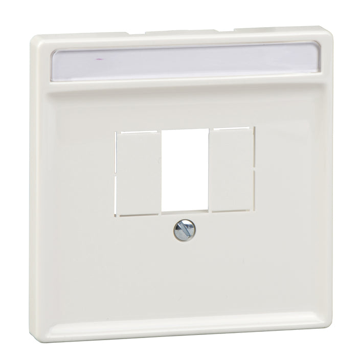 MTN297819 Central plate with square opening, polar white, Artec/Trancent/Antique