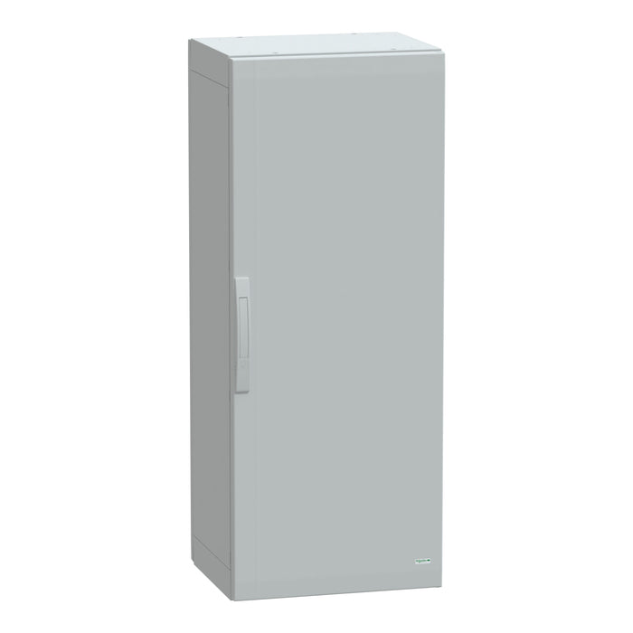 NSYPLA1254G Floor standing polyester enclosure, Thalassa PLA, plain door, completely sealed, 1250x500x420mm, IP65, IK10