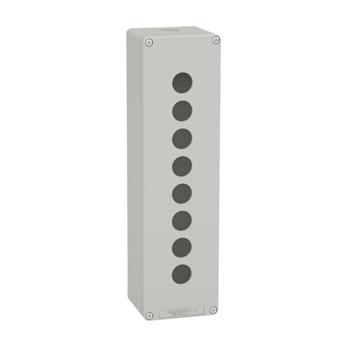 XAPD5508 Harmony XAP, XB2 SL, Empty control station, aluminium, grey, M32, 8 cut-outs 22mm, 85 x 310 x 77