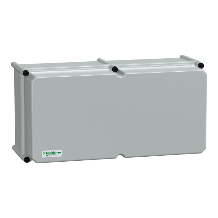 NSYPLSC2754AG PLS box, polyester rear, opaque PC cover IP65 27x54x23cm