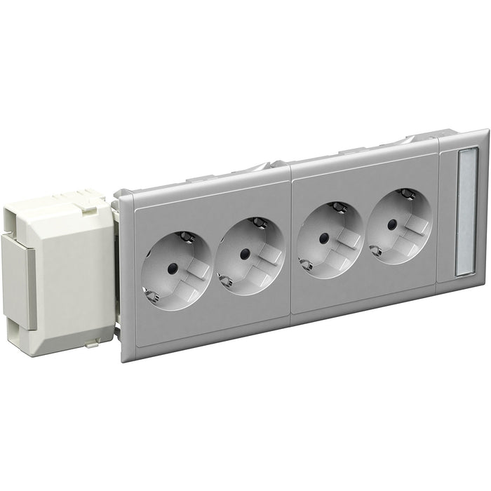 5940043 Thorsman - CYB-PS - socket outlet - 2xdouble slave Wieland - 37° - alu metall